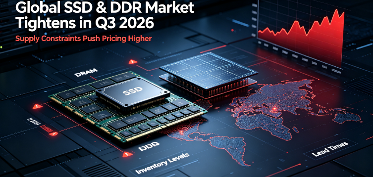 Preços globais de SSD e DDR aumentam no terceiro trimestre de 2026 em meio à oferta restrita impulsionada por IA; GUDGA mantém fornecimento estável para parceiros B2B globais