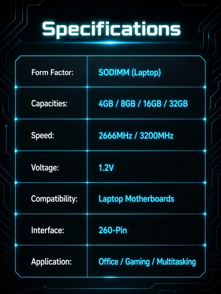DDR4 3200mhz Laptop RAM